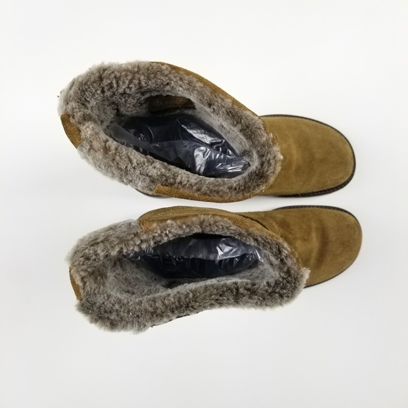 Cole Haan Suede Shearling Waterproof Boot 6B - Picture 3 of 6